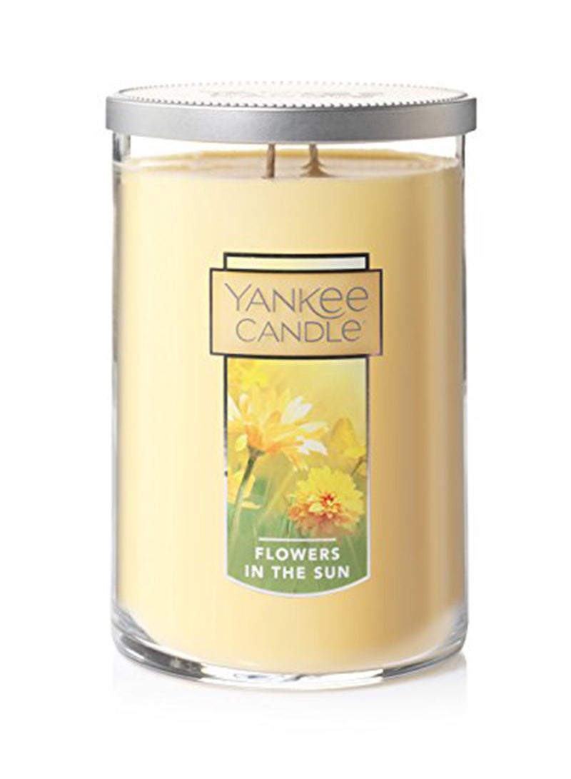 YANKEE CANDLE Flowers In The Sun Tumbler Scented Candle Yellow 22inch