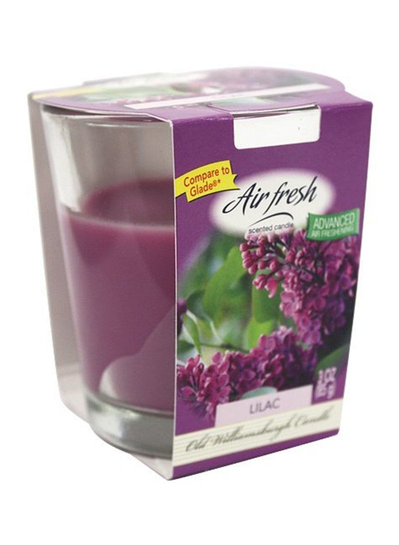 Lilac Air Fresh Scented Candle Purple 3x3x3.25inch - v1549867704/N20839526A_1