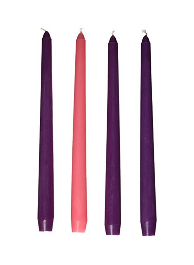 Abbey Gift 4-Piece Advent Candle Multicolour 10.3x2.8x0.9inch - Image 1
