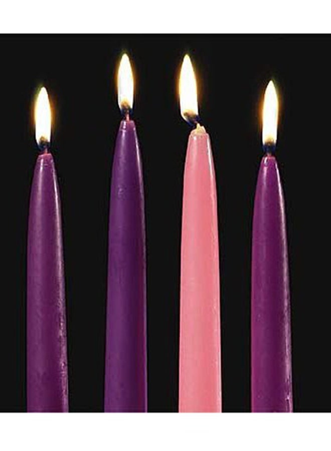 Abbey Gift 4-Piece Advent Candle Multicolour 10.3x2.8x0.9inch - Image 2