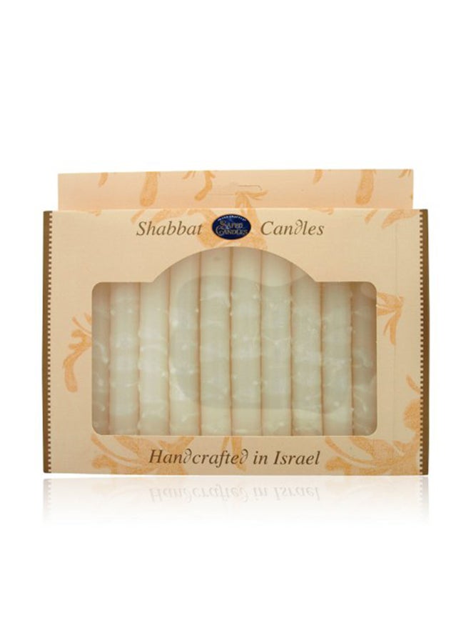 وورلد أوف جودايكا 12-Piece Shabbat Candle أبيض 8.2 x 6.1 x 0.9بوصة - Image 2