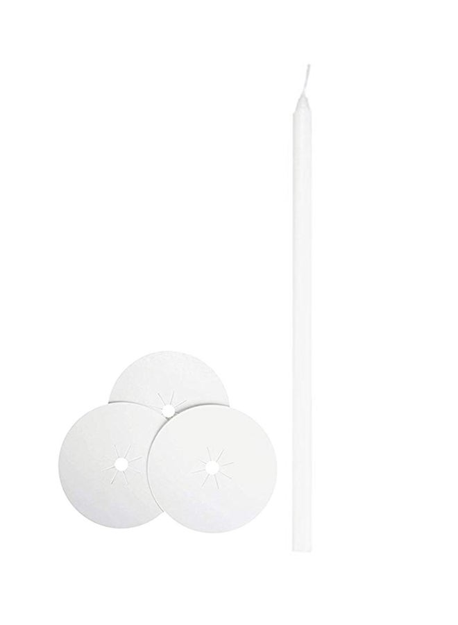Will & Baumer 100-Piece Polar Candle Set White 3.2x9.6x8.5inch - Image 1