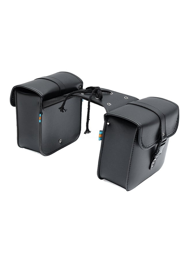 Generic 2-Piece Motorcycle Side Storage Saddle Bag Set For Harley, Honda USA  - Image 1