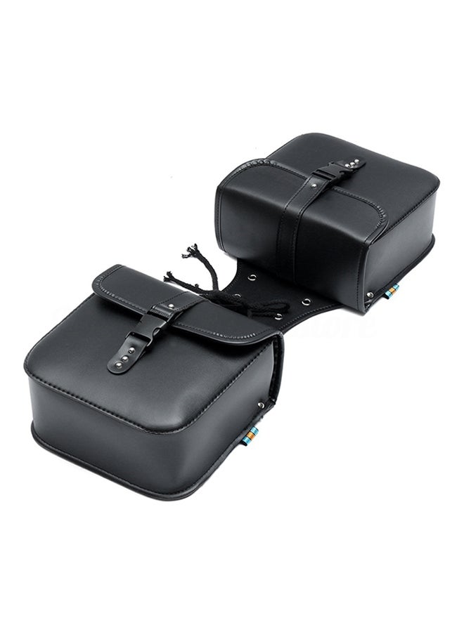 Generic 2-Piece Motorcycle Side Storage Saddle Bag Set For Harley, Honda USA  - Image 2