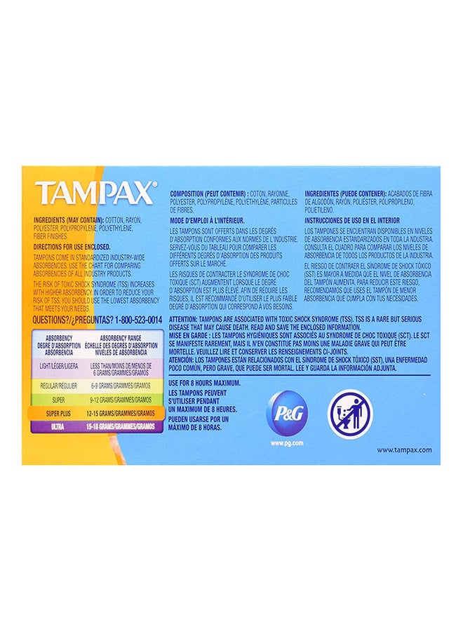 Tampax Cardboard Applicator Super Plus Unscented 10 Count White - Image 2