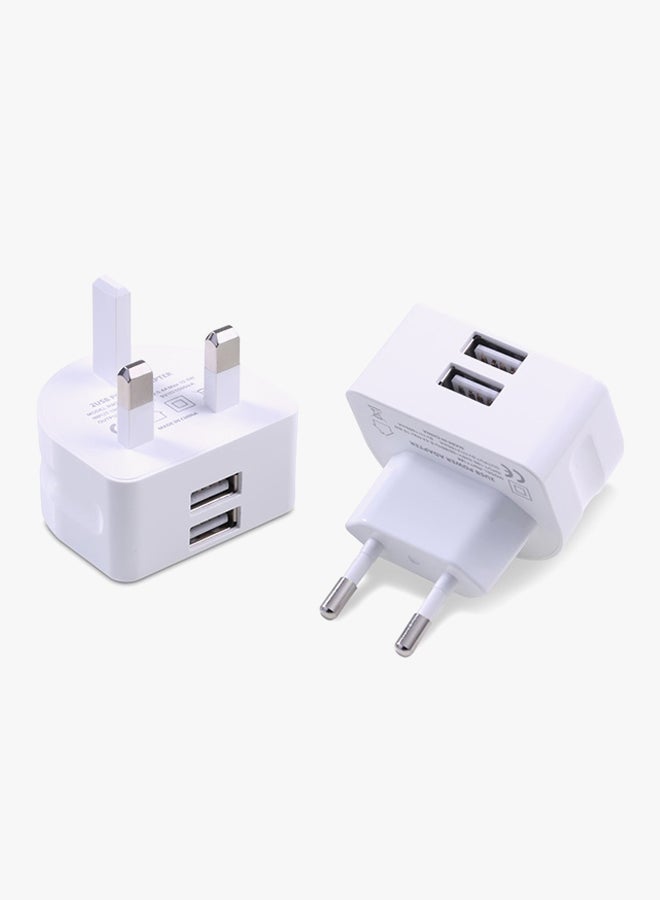 REMAX Dual USB Port Plug Charger White - Image 2
