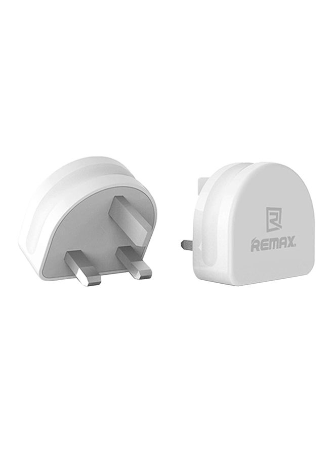 REMAX Dual USB Home Charger Adapter White - Image 1