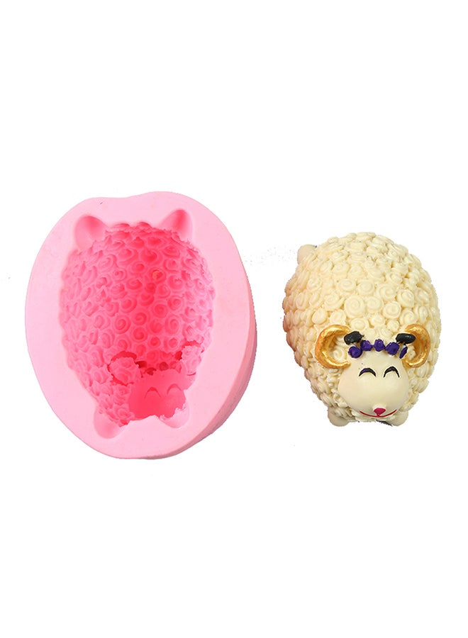 Silicone Animal Plant Flowerpot Cement Vase Cake Mold Pink 8.2cm - Image 2