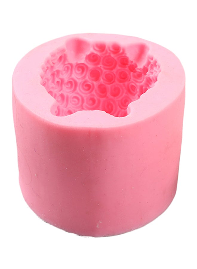 Silicone Animal Plant Flowerpot Cement Vase Cake Mold Pink 8.2cm - Image 4