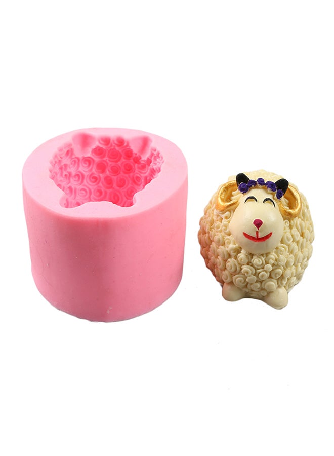 Silicone Animal Plant Flowerpot Cement Vase Cake Mold Pink 8.2cm - Image 5