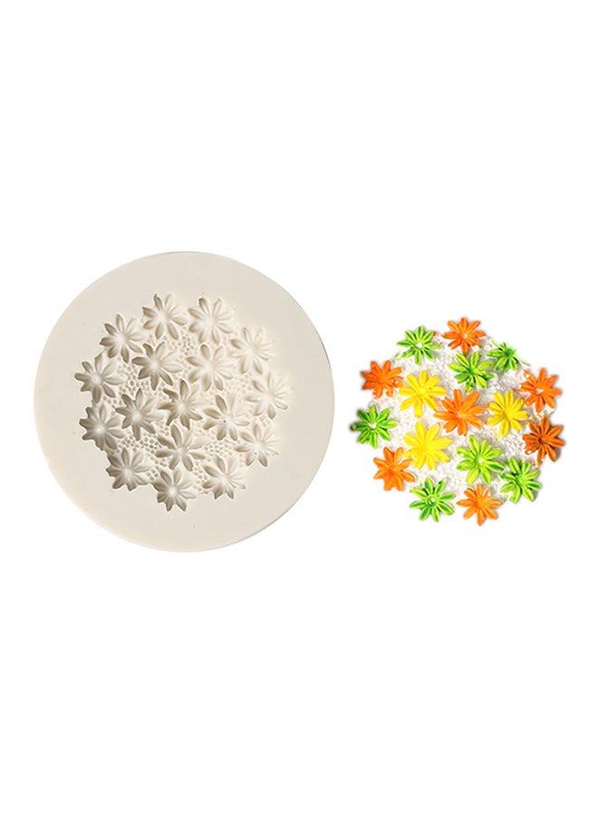 فيس مايل قالب من السيليكون بنقش وردة لحلوى الفوندان أبيض 8Ø³Ù†ØªÙŠÙ…ØªØ± - Image 3