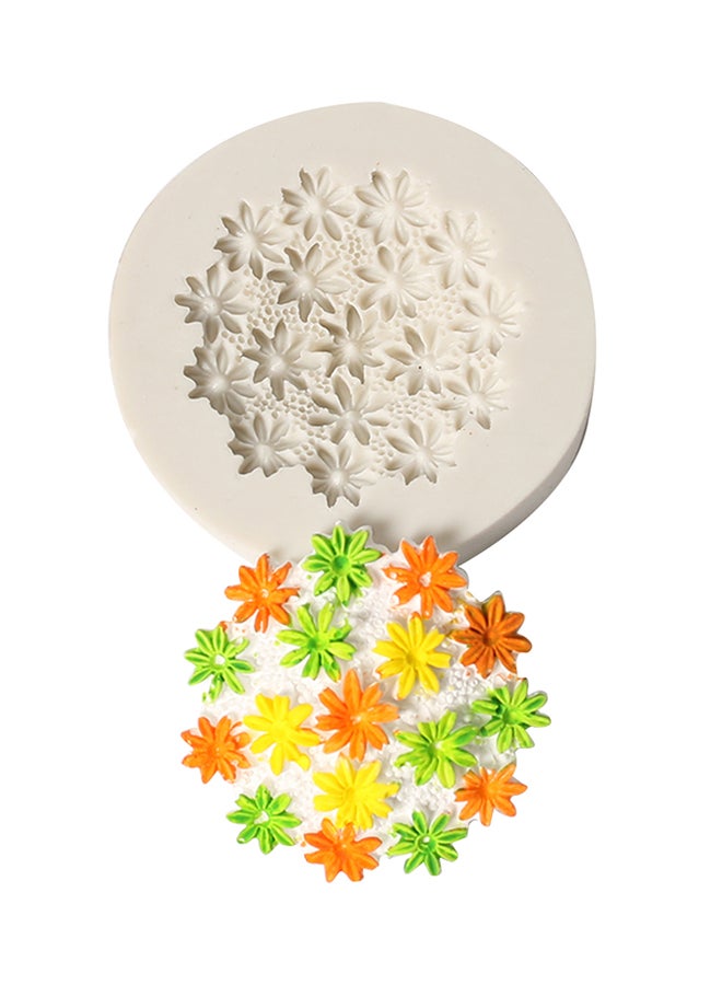 فيس مايل قالب من السيليكون بنقش وردة لحلوى الفوندان أبيض 8Ø³Ù†ØªÙŠÙ…ØªØ± - Image 2