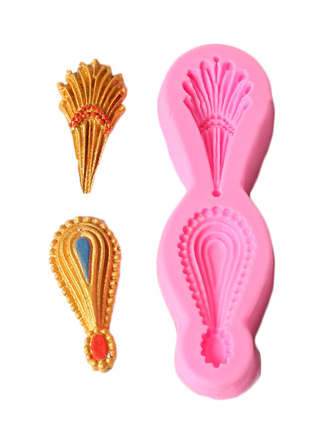 فيس مايل قالب لتزيين كعكة الزفاف على شكل مجوهرات وردي 11سم - Image 4