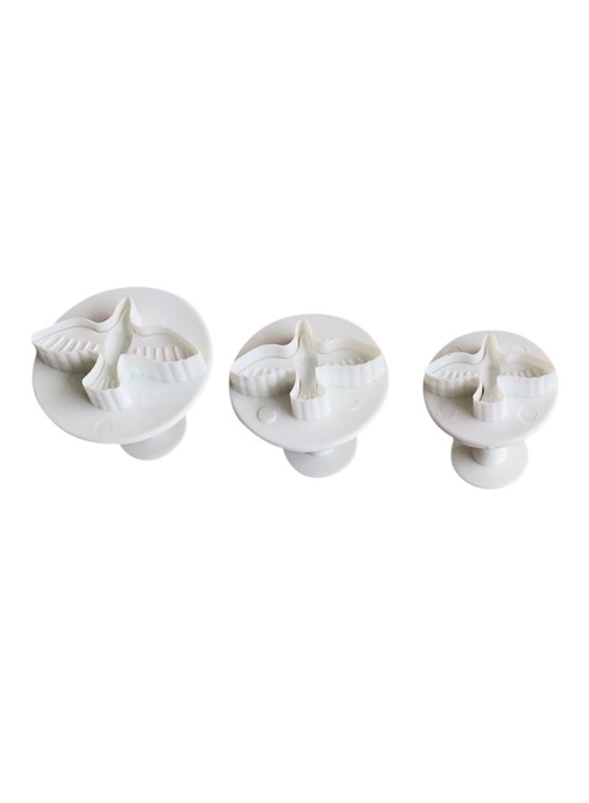 فيس مايل 3 أدوات لقطع الكعكات على شكل يمامة أبيض 16Ø³Ù†ØªÙŠÙ…ØªØ± - Image 1