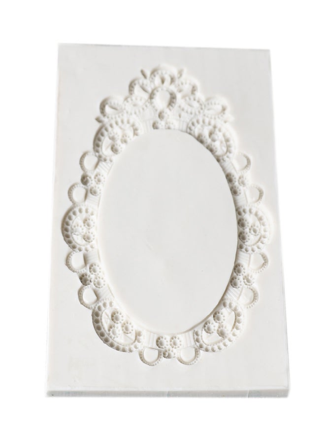 facemile Silicone Photo Mirror Frame Cake Mold White 14centimeter - Image 1