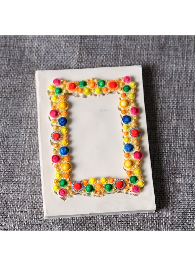 فيس مايل قالب من السيليكون على شكل إطار صور للكعكات أبيض 14سم - Image 2