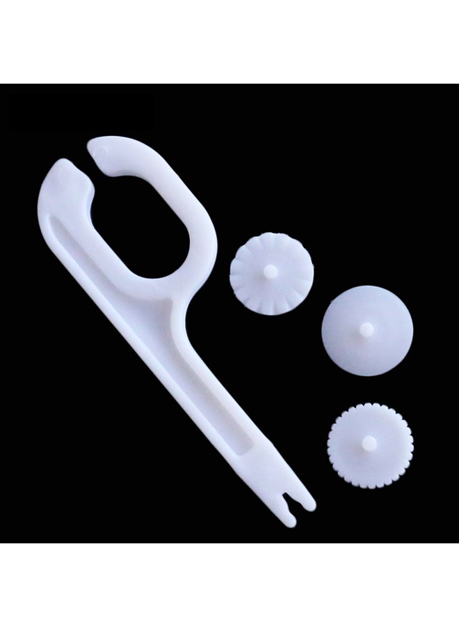 فيس مايل أداة بلاستيكية لتقطيع كعكات الفوندان مكونة من 6 قطع أبيض 12Ø³Ù†ØªÙŠÙ…ØªØ± - Image 4