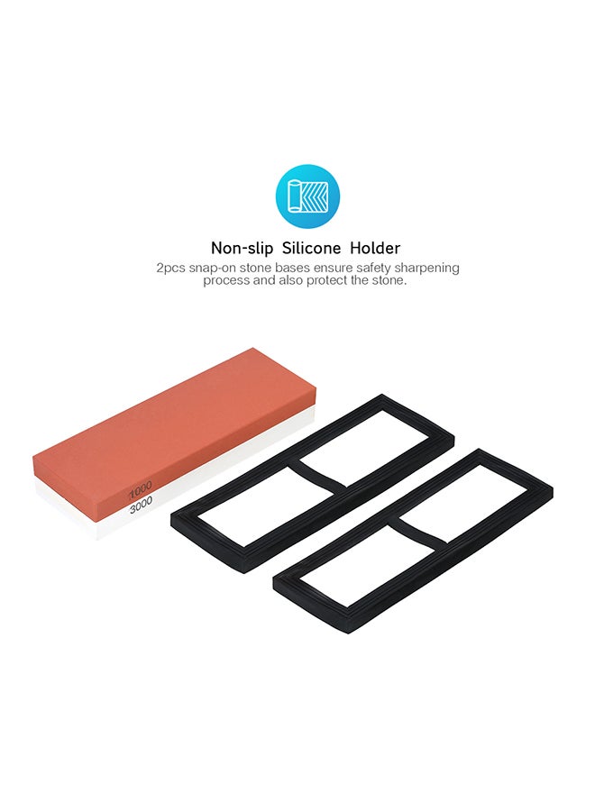 Grit Double Sides Knife Sharpening Stone Multicolour 19cm - Image 3