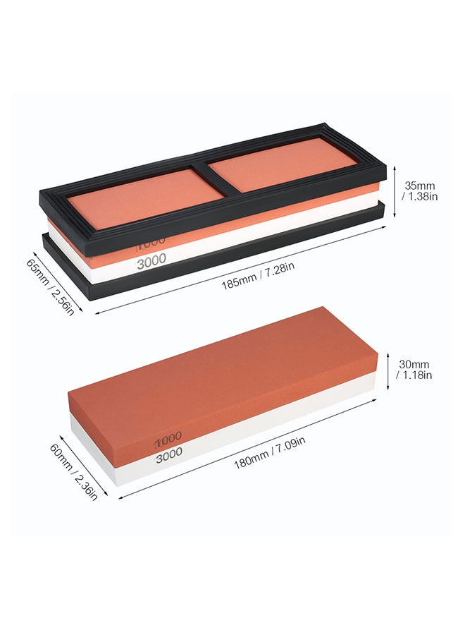 Grit Double Sides Knife Sharpening Stone Multicolour 19cm - Image 2