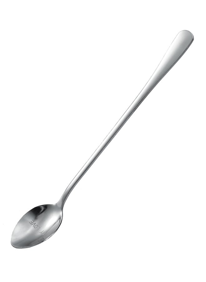 Stainless Steel Custom Stamped Engraved Long Handle Spoon Silver 21cm  - Image 1