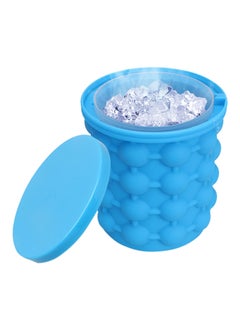 Bucket Shape Ice Cube Maker Blue 12cm