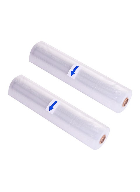 2-Piece Multifunctional Vacuum Sealing Bags Clear 195grams
