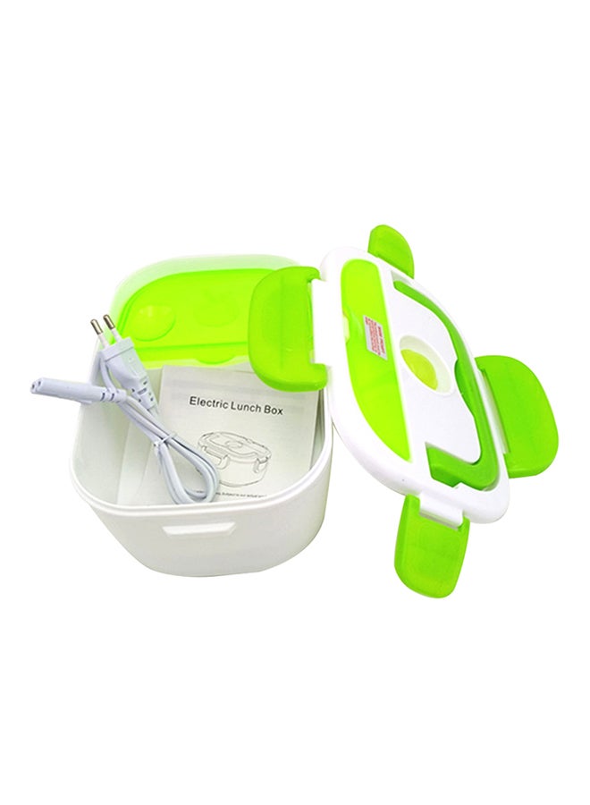 Generic Multifunctional Electric Heating Lunch Box With Spoon Green/White 620grams  - Image 1