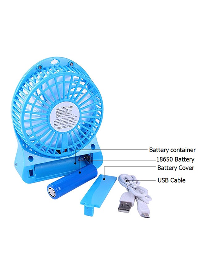 مبرد هواء كهربي صغير للمكاتب بمصباح LED Y8477 أزرق - Image 2