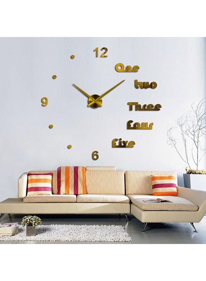 Wall Watch Lettering EHOME DIY 3D Large Letter Wall Clock Sticker Gold 120x120cm | Best ...