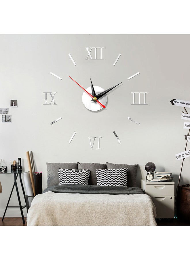 إيهوم ساعة حائط عصرية كبيرة من الأكريليك يمكنك تركيبها بنفسك فضي 40x40Ø³Ù†ØªÙŠÙ…ØªØ± - Image 1