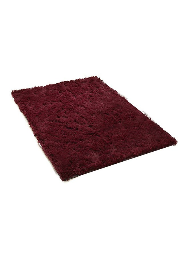 EHOME Anti Skid Fluffy Soft Bedroom Carpet Polyester Red 160x120cm 