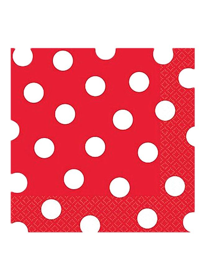Amscan 16-Piece Dot Printed Lunch Tissues 