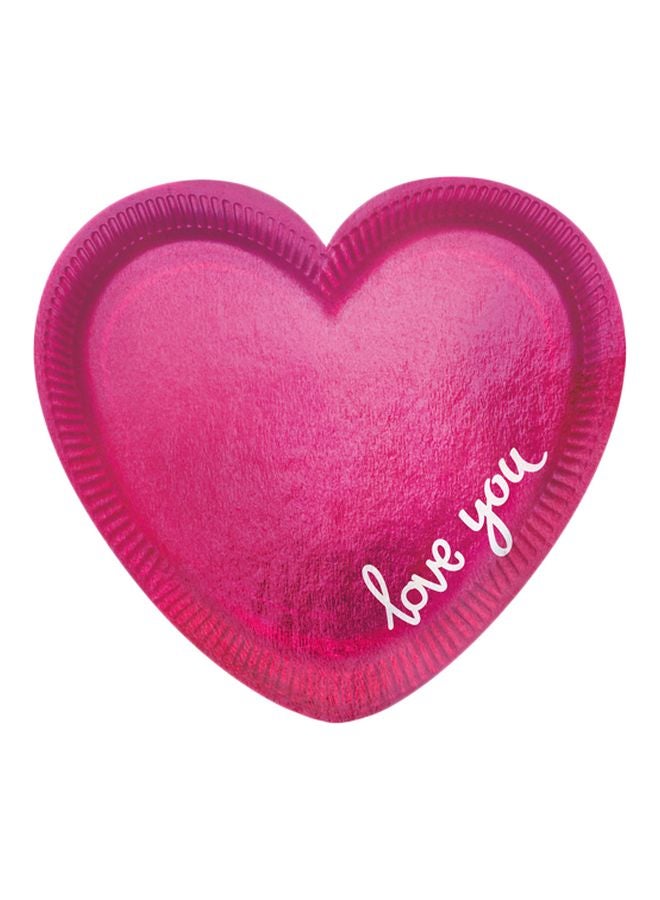 Riethmuller 6-Piece Heart Shaped Plate For Valentine'S Day Tableware Party Supplies