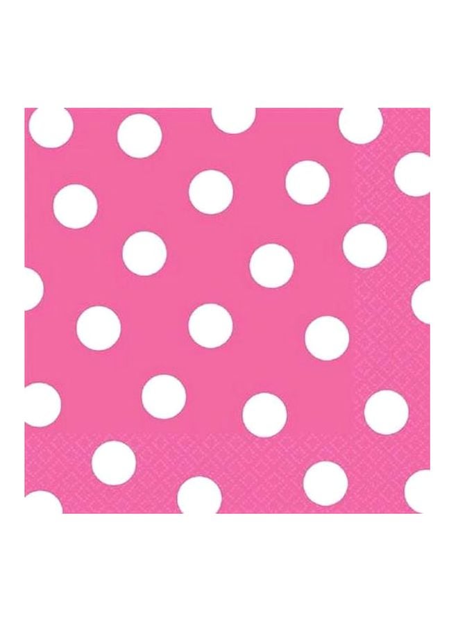 أمسكان مناديل ورقية للطاولة بطبعة نقاط من 16 قطعة