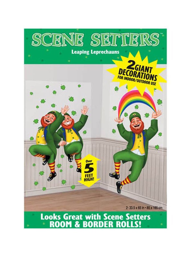 Amscan St. Patrick's Day Leaping Leprechuans Scene Setters 5feet