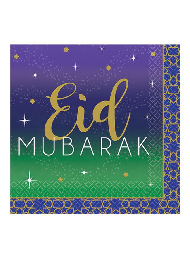 Amscan 16-Piece Eid Celebration Beverage Tissues Tableware Party Supplies