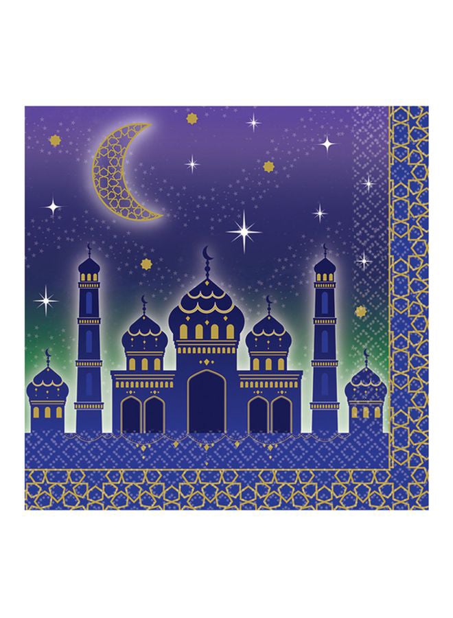 أمسكان طقم مناديل ورقية للاحتفال بالعيد من 16 قطعة