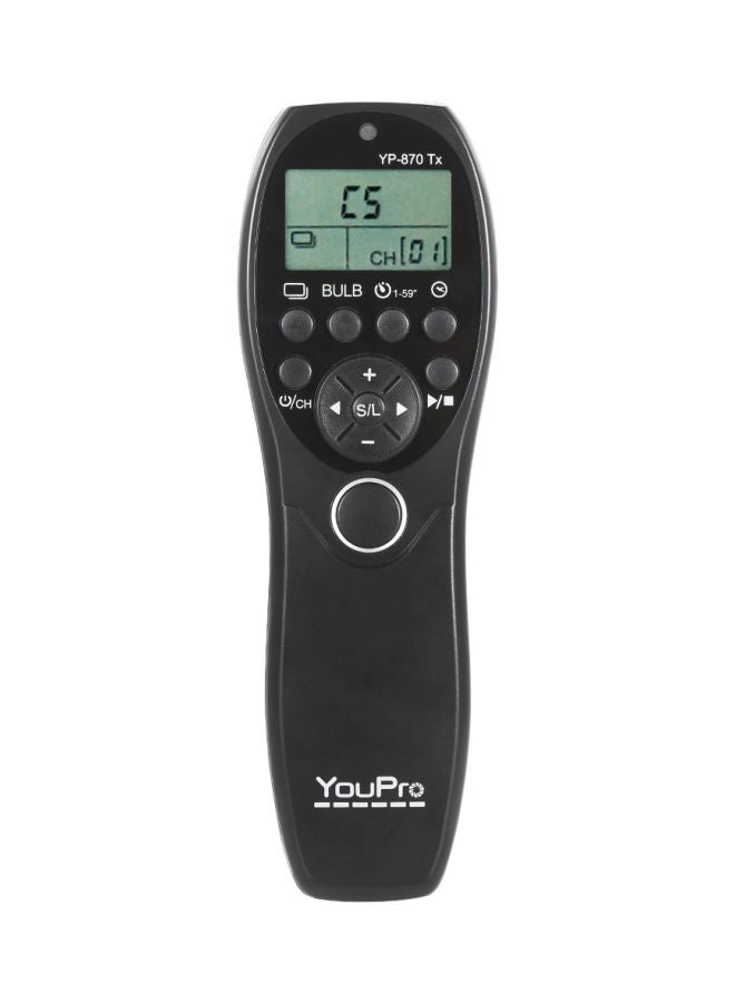YouPro - YP-870 Shutter Release Transmitter And Receiver Remote For Sony Cameras Black - Image 1