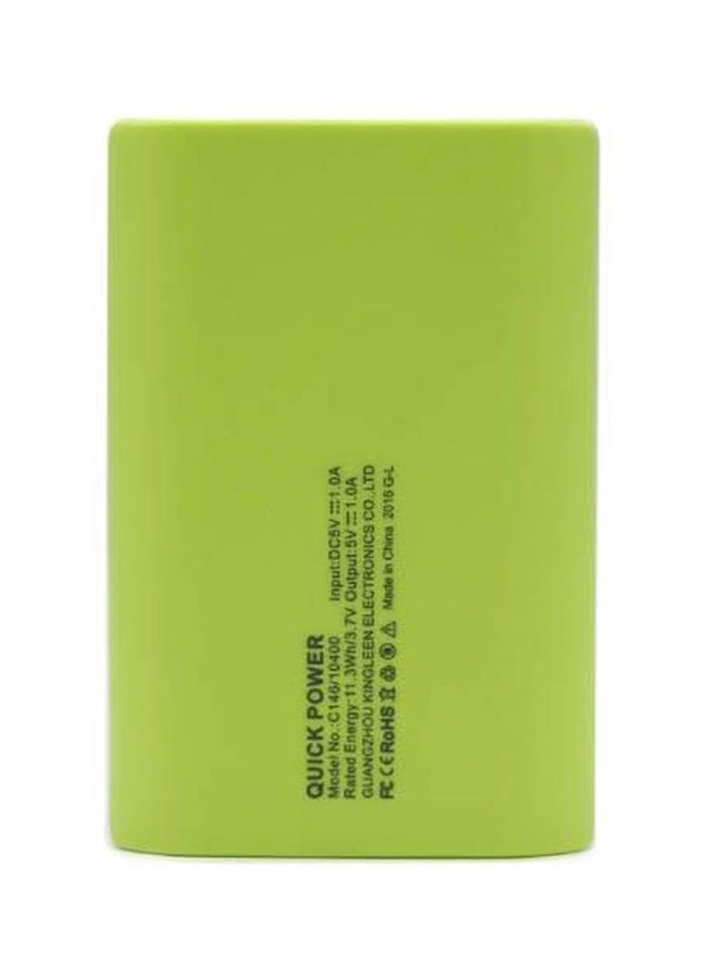 PZX 10400.0 mAh Portable Power Bank White/Green - Image 2