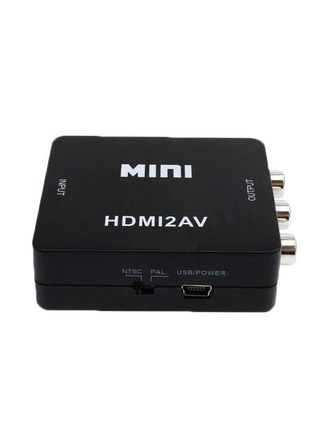 HDMI To AV Scaler Converter Box Black