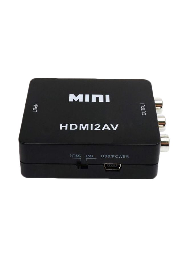 HDMI To AV Scaler Converter Box Black 