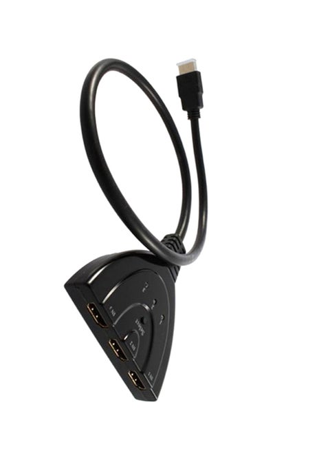 3 Port 4K HDMI Switch Splitter Black
