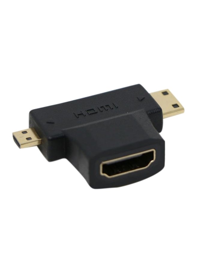 HDMI - T-Shape HDMI Adapter Black - Image 1