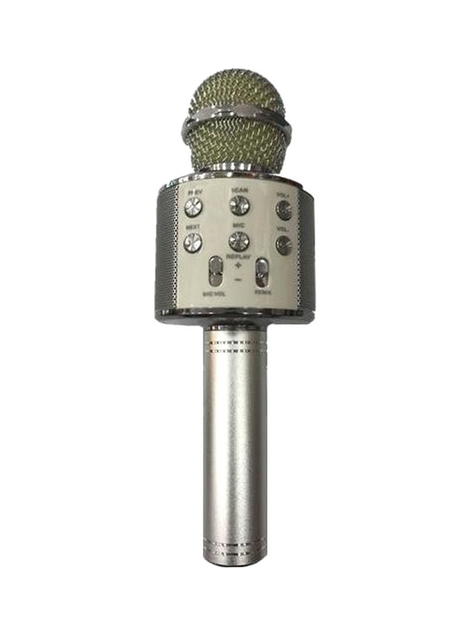 Bluetooth Karaoke Microphone WS-858 Silver/Green