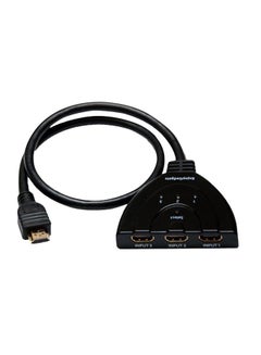 ماركة غير محددة مقسم HDMI ب3 منافذ بدقة 4K أسود  - Image 1