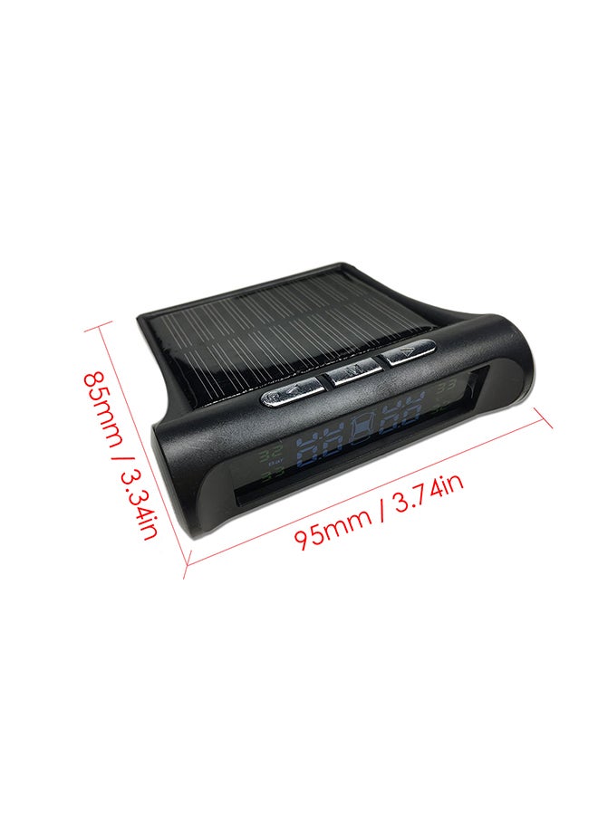 Generic - Universal Solar Power Tire Pressure Monitoring System Wireless Auto TPMS with LCD Color Display 4 Sensors Car Accessory - Image 1