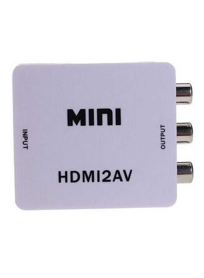 Mini HDMI2AV Adapter White - Image 2