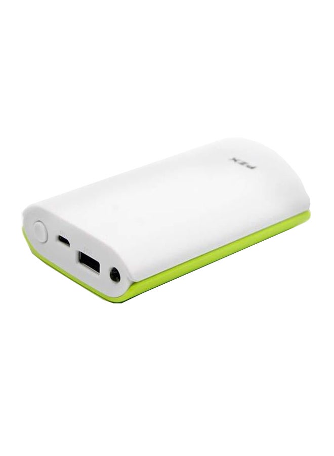 PZX 10400.0 mAh Portable Power Bank White/Green - Image 1
