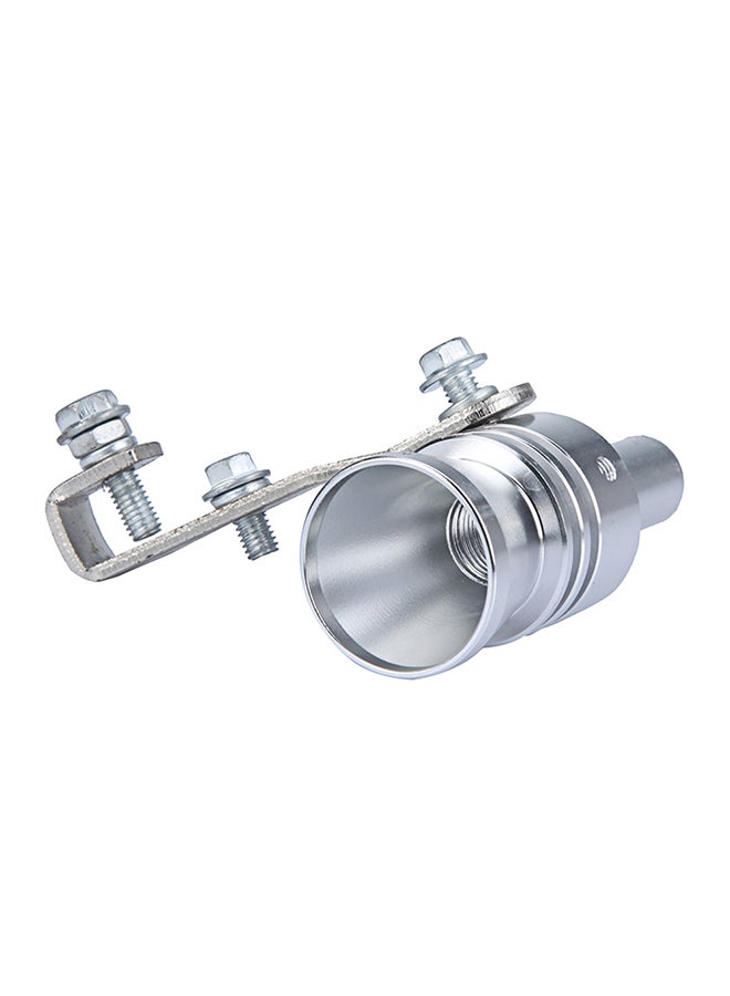 Generic Turbo Sound Whistle Exhaust Pipe Tailpipe Blow-off Valve Aluminum Silver 11×3cm L  - Image 4