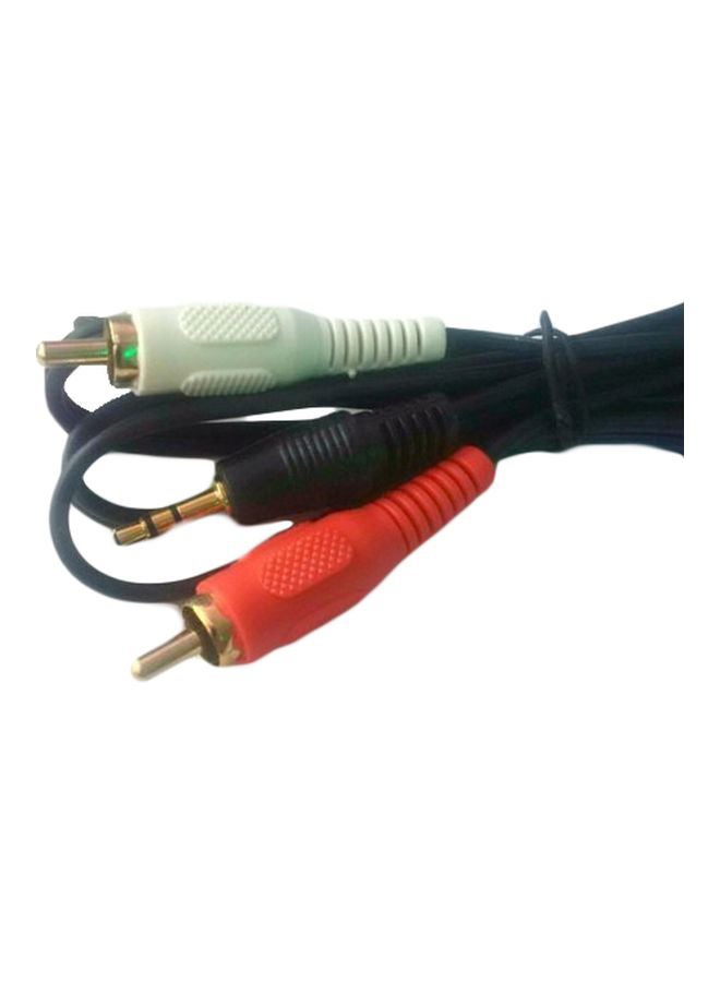 Male To Male Aux Cable Black/Red/White 